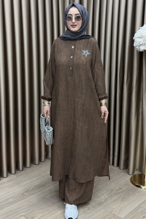 Birce Takım Kahverengi