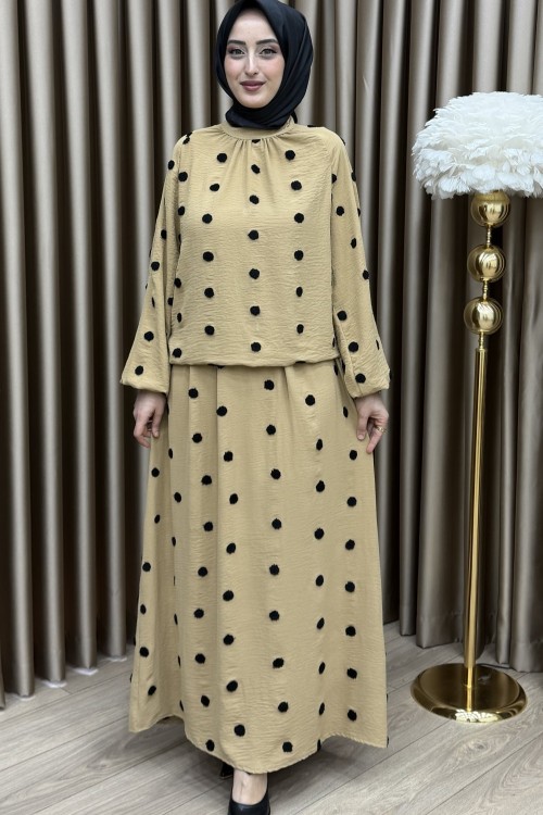 Mila Etek Takım Sütlü Kahve