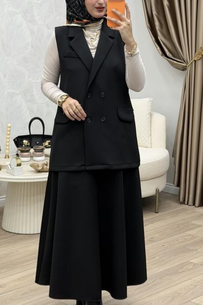 Nare Etek Takım Siyah