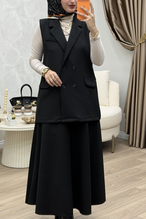 Nare Etek Takım Siyah