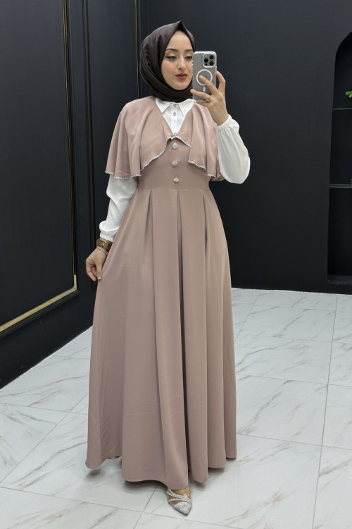 Prenses Jile Takım Bej