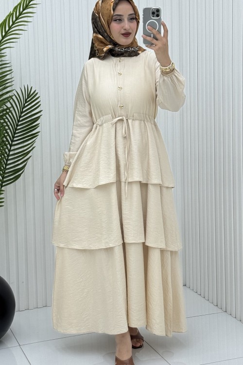 Şevval Elbise Krem