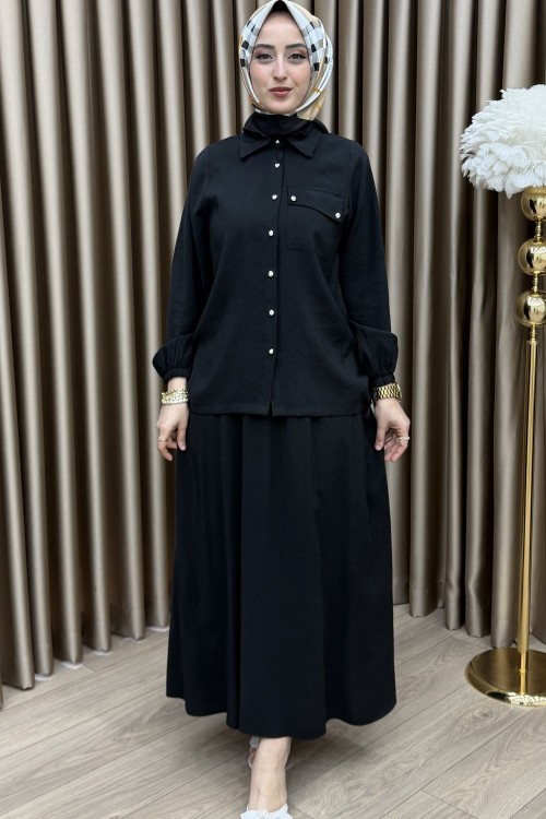 Verda Etek Takım Siyah