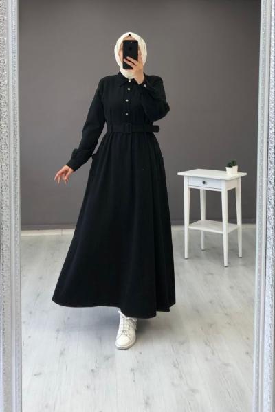 3430 Gabardin Kot Elbise