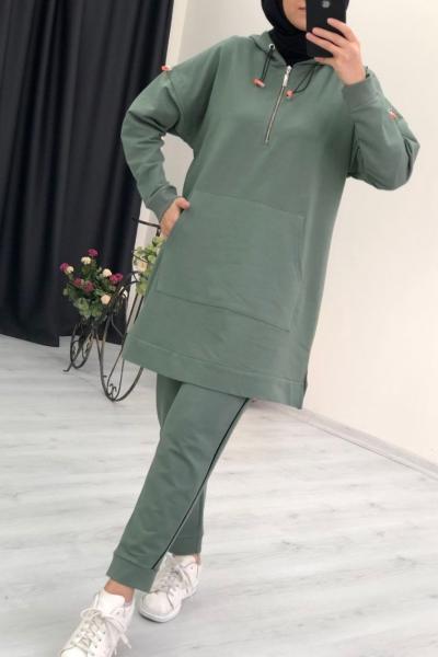 9610 Mİnt Yeşili Penye İkili Takım