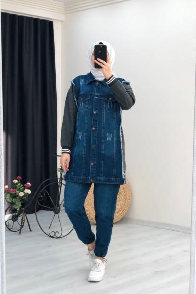 9623 Kot İkili takım  Gri