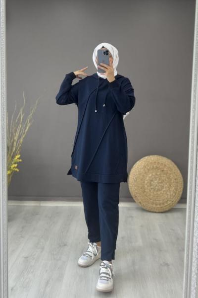 9688 lacivert ikili takım penye