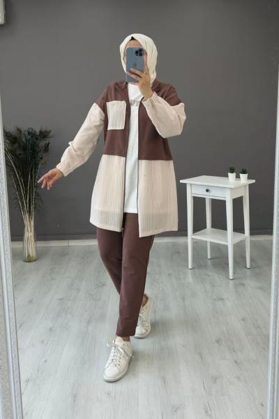 9802 Acı Kahve 3 LÜ Penye Takım