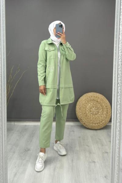 9869 Siyah Gabardin 3 Lğ Takım