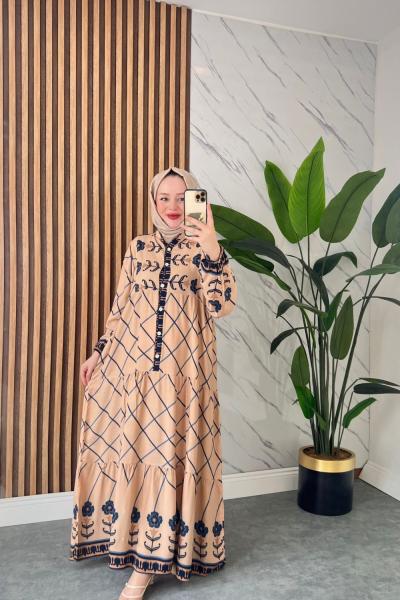 Asel Pamuklu Viskon Elbise