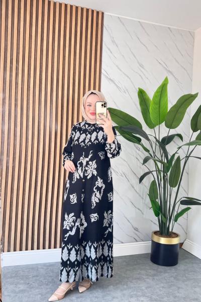 Asena Pamuklu Viskon Elbise