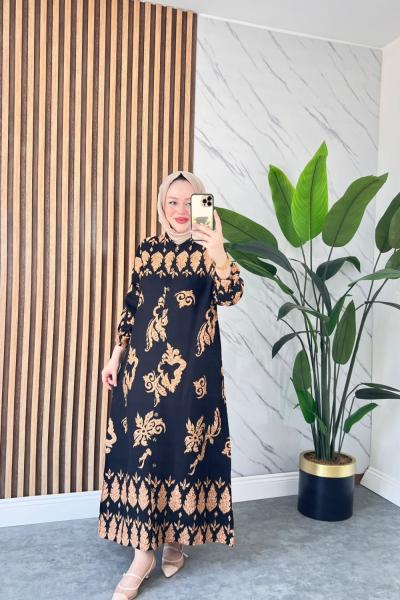 Asena Pamuklu Viskon Elbise