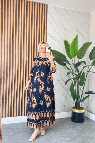 Asena Pamuklu Viskon Elbise