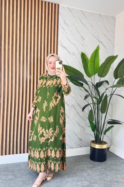 Asena Pamuklu Viskon Elbise