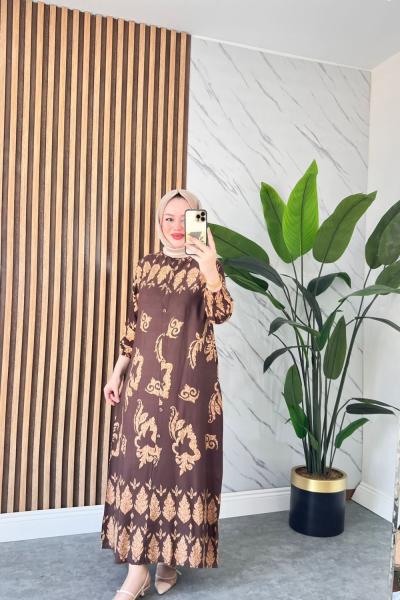 Asena Pamuklu Viskon Elbise