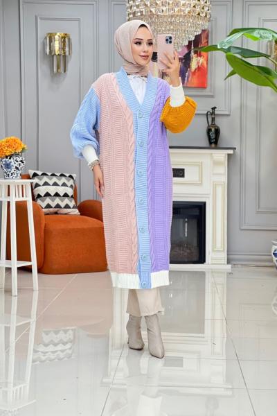 Aycan Triko Hırka - Lila