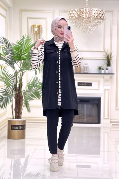 Berna Kot 3 Lü Takım Siyah