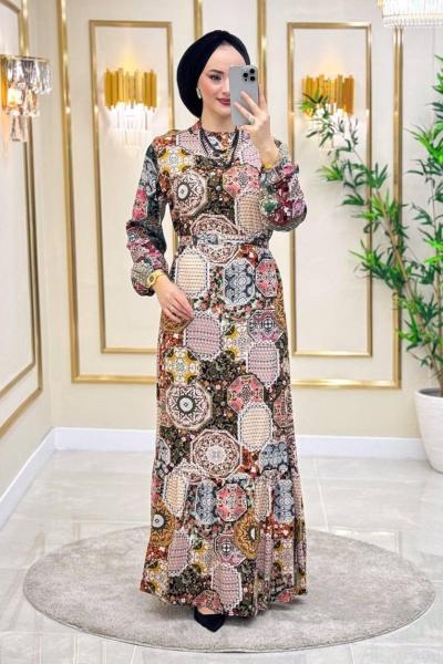 Betül Pamuklu Viskon Elbise