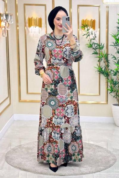 Betül Pamuklu Viskon Elbise