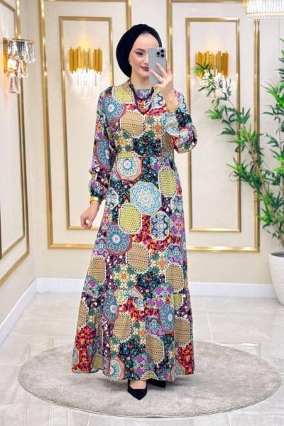 Betül Pamuklu Viskon Elbise