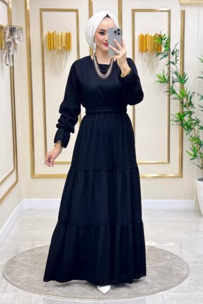 Eslem Fitilli Kat Kat Elbise