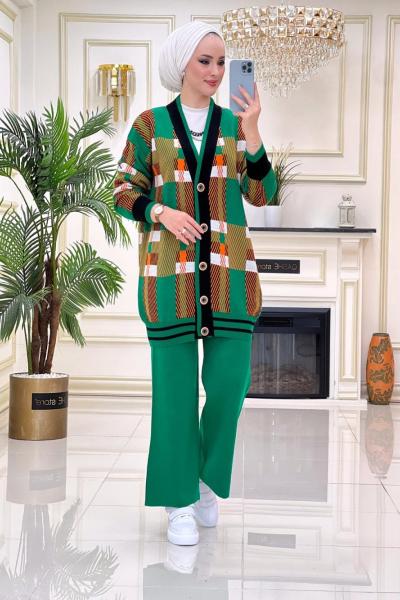 Feraye Triko Takım Zümrüt