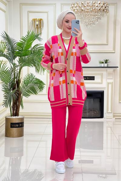 Feraye Triko Takım Fuşya