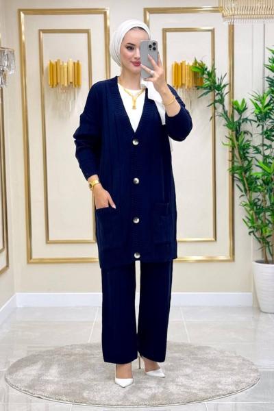 Feride Triko Hırka Takım - Laci