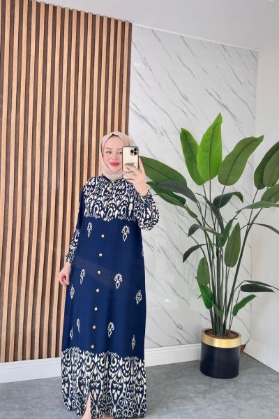 Fidan Pamuklu Viskon Elbise