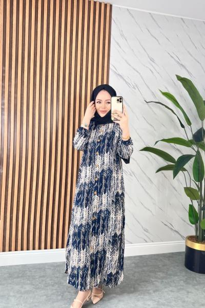 Firdevs Pamuklu Viskon Elbise