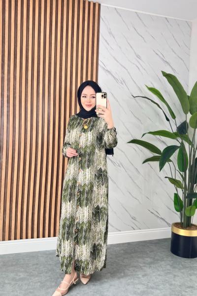 Firdevs Pamuklu Viskon Elbise