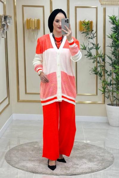 Gamze Triko 3 Lü Takım - Turuncu