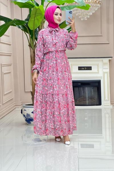 Gülin Astarlı Şifon - Pudra