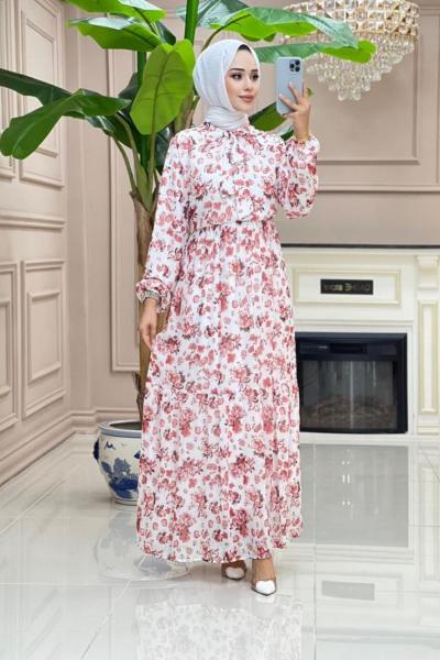 Gülin Astarlı Şifon - Kırmızı