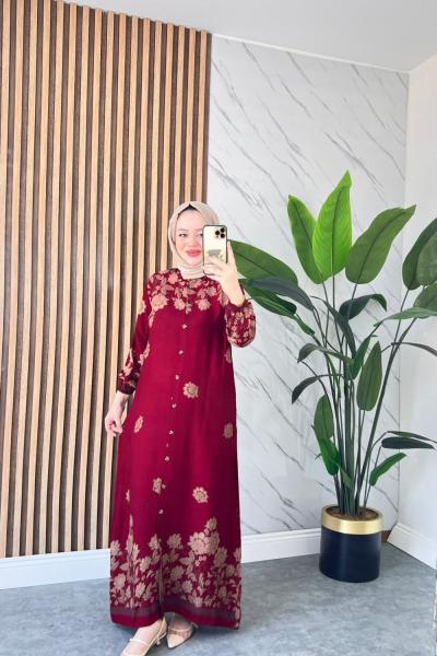 Gülnaz Pamuklu Viskon Elbise