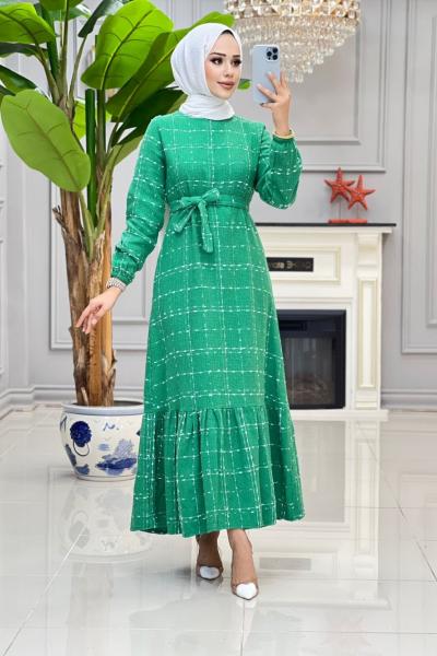 Hale Şanel Elbise - Yeşil