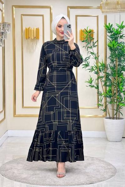 Hicran Pamuklu Viskon Elbise