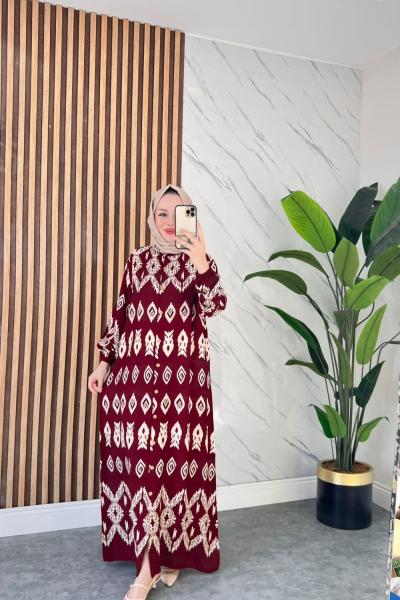 Hilal Pamuklu Viskon Elbise