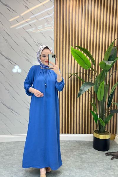 hüsna elbise-mavi
