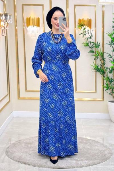 Hüsna Pamuklu Viskon Elbise