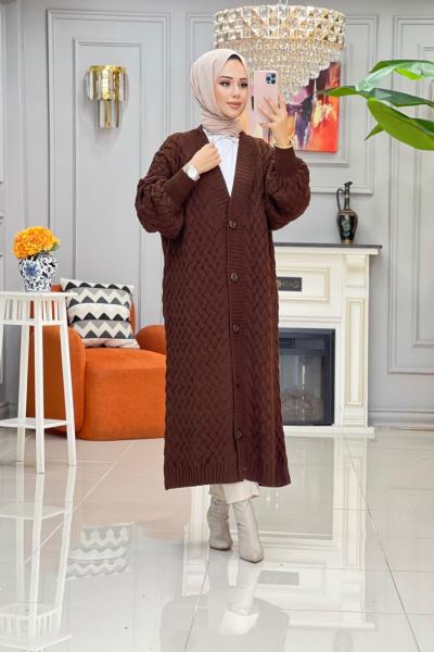 İmren Triko Hırka -  Kahve