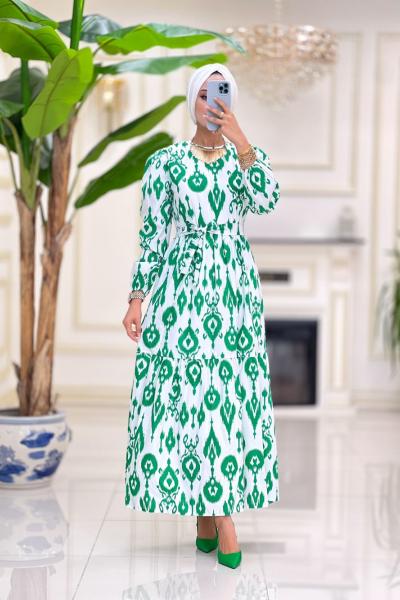 İsya Terakoton Elbise - Yeşil