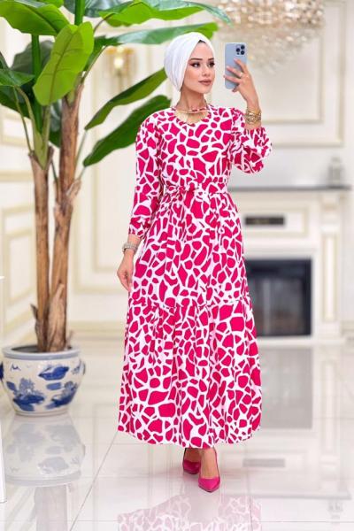 Kırlangıç Terakoton Elbise - Kırmız