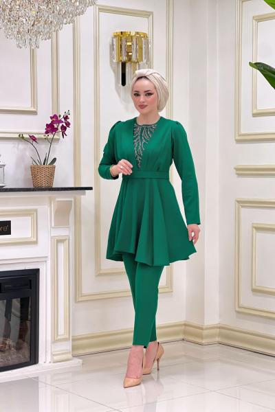 Lora Krep Takım - Yeşil