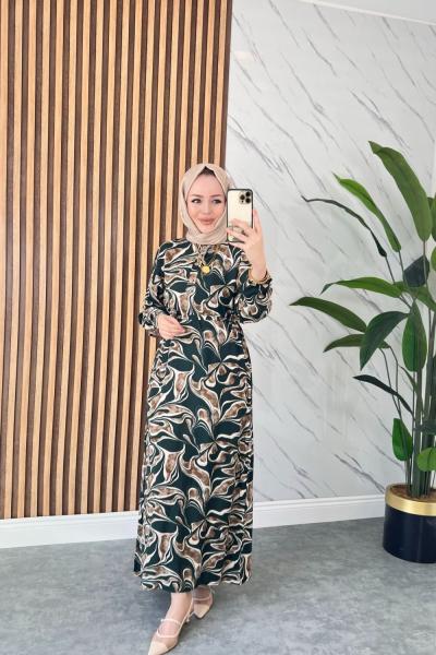 Melis Pamuklu Vİskon Elbise