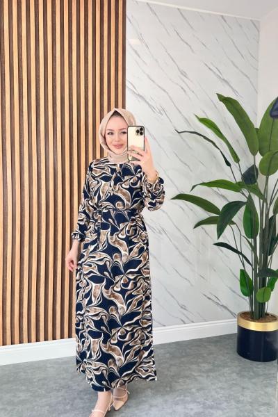 Melis Pamuklu Vİskon Elbise