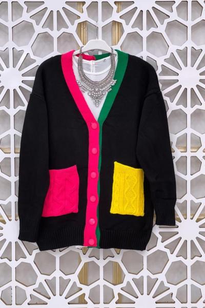 Mısra Triko Yelek Siyah