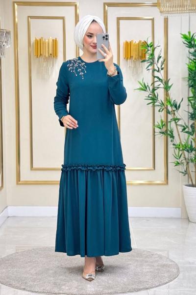 Nisa Elbise - Petrol