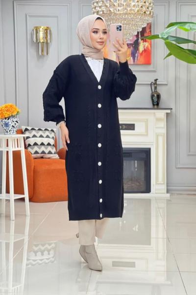 Pınar Triko Hırka -  Siyah