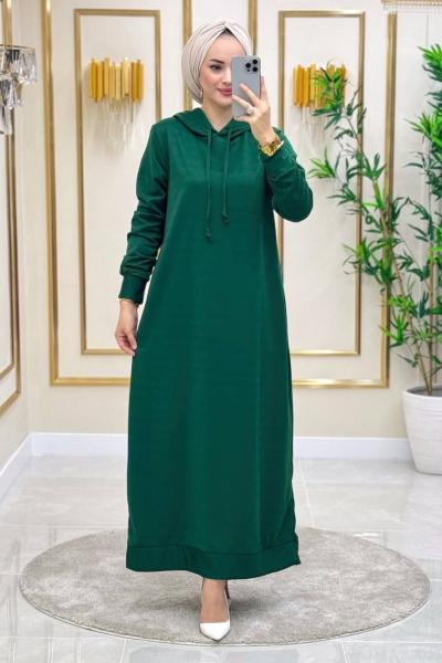 Rana Pamuklu Penye Elbise- petrol